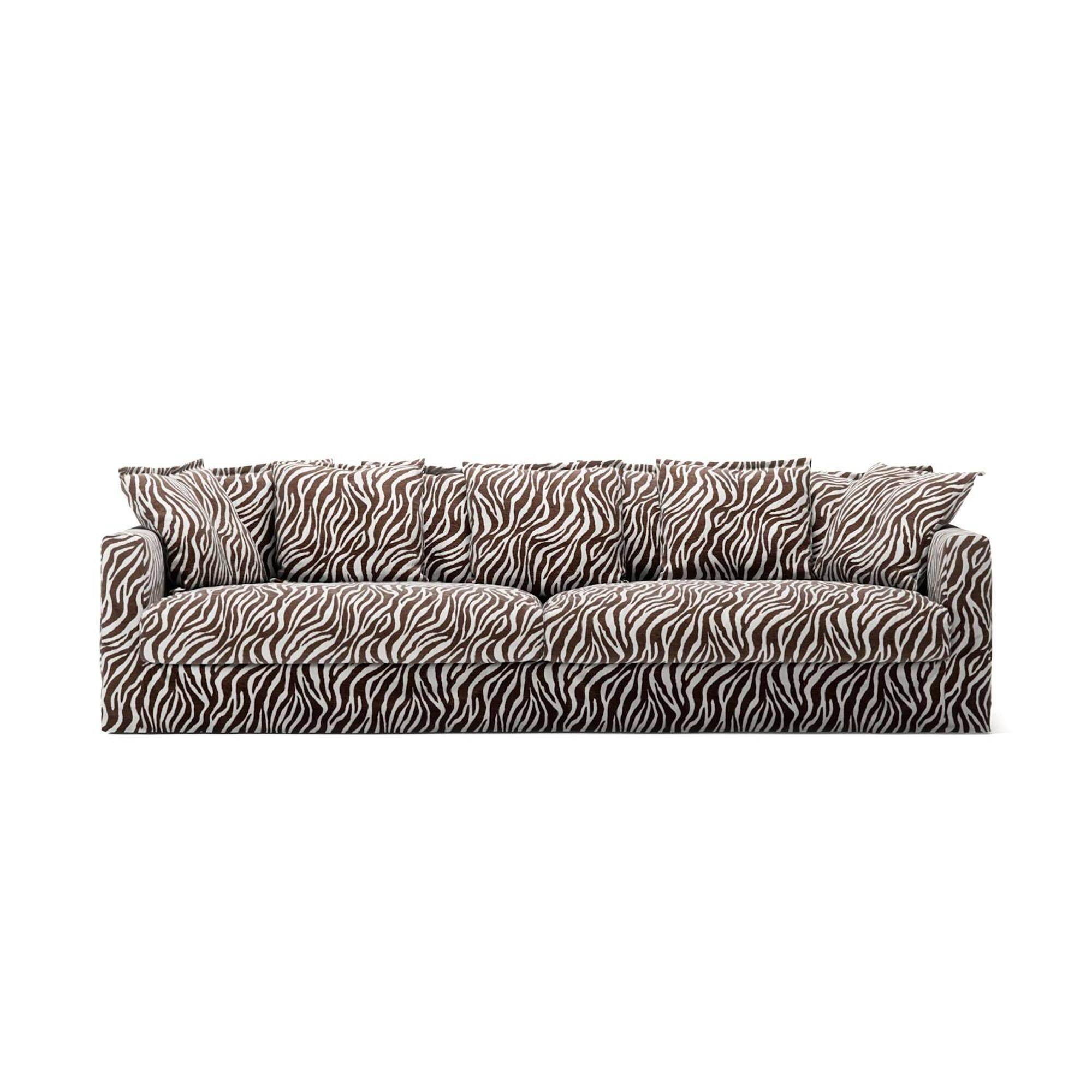 Le Grand Air 4-Personers Sofa Zebra/Brun/Hvid.