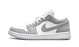Nike Women's WMNS Air Jordan 1 Low White/Wolf Grey, White/Wolf Grey/Aluminum, 5.5W