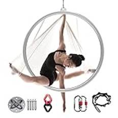 Inomhus utomhus yoga antennring, 80/85/90/95/100 cm vuxen lyra ring set, enkelpunkt yoga ring gymnastik akrobatisk viktminskning))