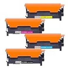 HenceBuy CLT-P404C P404C tonerkassett 4-pack för Samsung CLT-K404S CLT-C404S CLT-M404S CLT-Y404S Ersättning för Xpress SL C430 C430W C480 C480W C480FN C480FN C480FW skrivare (svart cyan magenta gul)