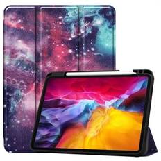 Mönsterutskrift Tri-fold Stand PU Läder Tablet Cover Smart Fodral med pennfack för Apple iPad Pro  (2021)