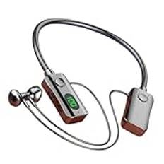 Trådlösa öronsnäckor, Neckband-headset, LED-skärmöron, bärbar öronsnäcka, bärbar digital display nackband, öronsnäckor, Multi-Layer Protection Portable Headset för löpning, cykling, promenader,