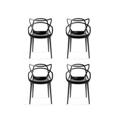 Kartell Masters Spisestol - sort - 4 stk.