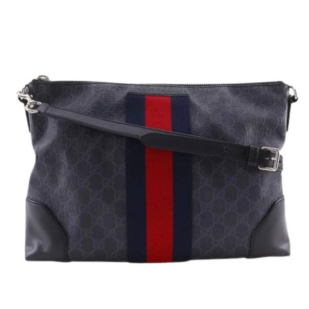 Gucci Vintage Pre-owned Vintage Messenger Taske - Vintage - Dame - Sort - ONE SIZE - Uld