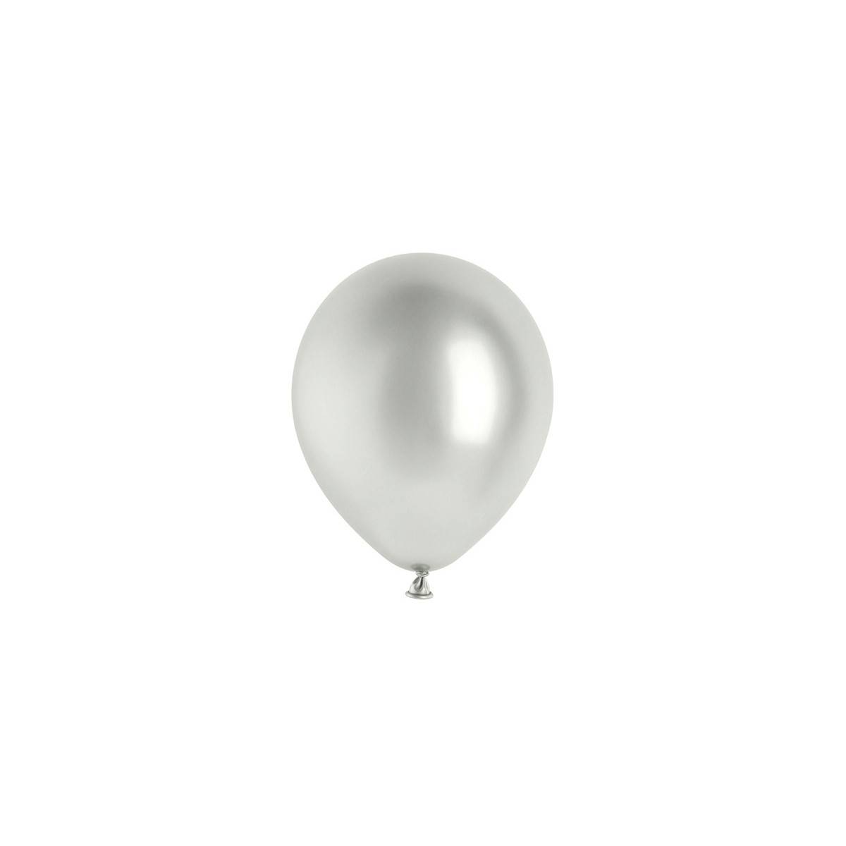 50 stk. Chrome Balloner Sølv latex 30 cm