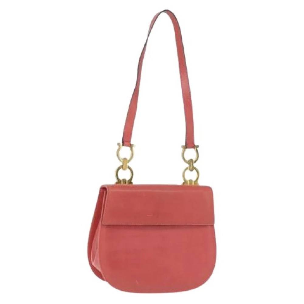 Salvatore Ferragamo Pre-owned Pre-owned Leather Skuldertaske - Vintage - Dame - Lyserød - ONE SIZE - Uld