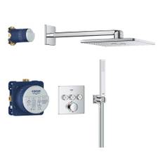 Grohe Precision SmartControl Duschsystem, eckig, mit Thermostat, chrom