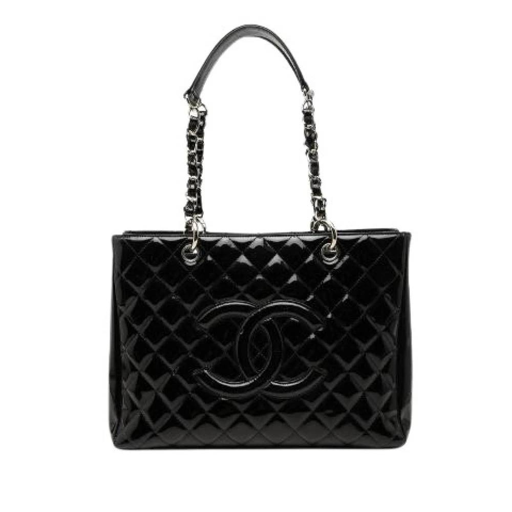 Chanel Vintage Pre-owned Matelasse Patent Leather Tote Bag - Vintage - Dame - Sort - ONE SIZE - Uld
