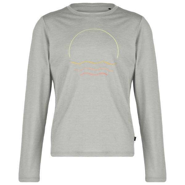Stoic Kid's Merino155 LaholmSt. Print L/S Merino-shirt Børn størrelse 116 farve grå