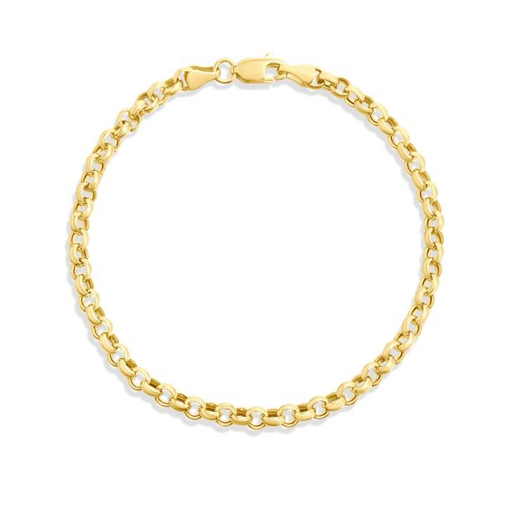 AUREUS Silver And 9ct Bonded Gold Belcher Bracelet - M3702