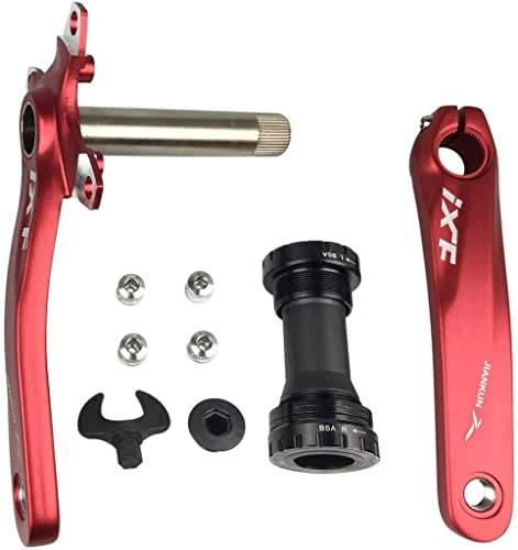 PLATTBK 104 BCD cykelvevsats med pedallager och kedjebladskruvar, 170 mm aluminiumlegering vänster höger vevarm vevarm för vägcyklar och mountainbikes