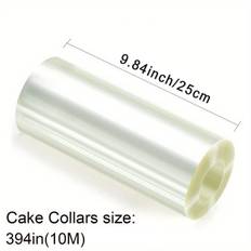 TEMU 1 Roll 10m Cake Collar Cake Film Transparent Baking Accessories Kitchen Accessories Cake Tools For Mousse Chocolate Pastry Multiple Sizes Optional