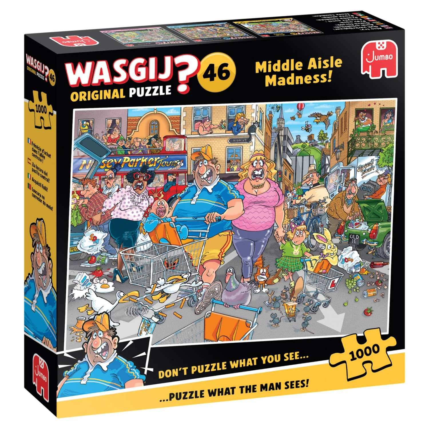 Wasgij Original 46 Middle Aisle Madness! Pussel 1000 bitar - Wasgij - Leksaksaffären
