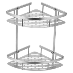 Aluminium Hjørnehylde til Badeværelse - Dobbelt 34,5 cm