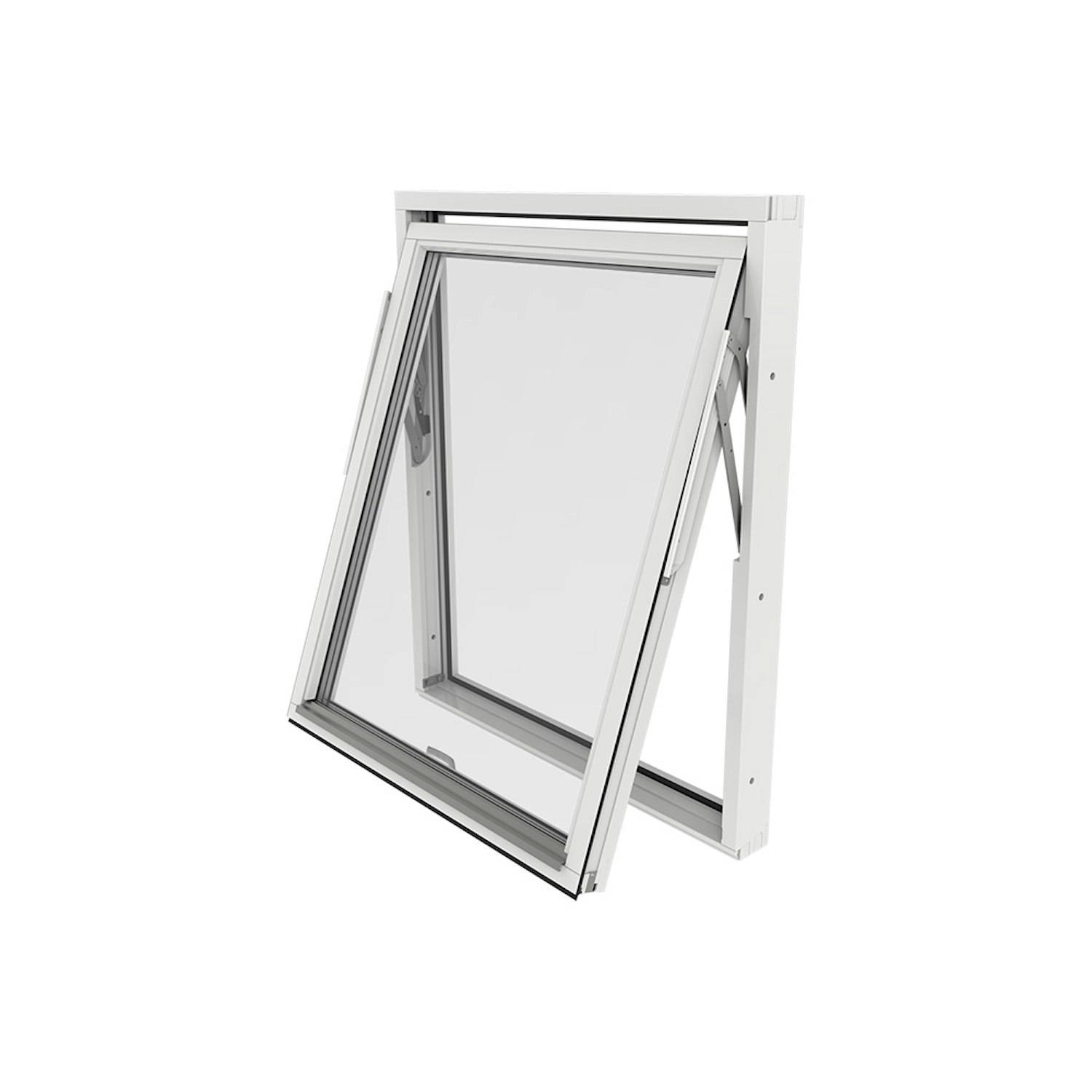 Vridfönster Outline 3-Glas Trä BxH 140x140 cm 3-glas Vitmålat