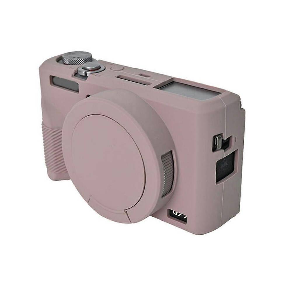 (Grey, Multicolor) For Canon G7 X Mark III Protective Case Dust-Proof Silicone Camera Cover - Rose