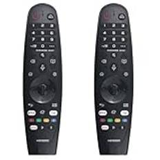 2-pack AKB7585501 AN-MR20GA AN-MR22GN AN-MR21GA AN-MR19BA AN-MR650A infraröd ersättningsfjärrkontroll för LG Smart TV ZX WX GX CX BX W9 E9 C9 B9 W8 C8 B8 SK9500 SK900 SK80700 SK8000 SK9500 SM99 SM95