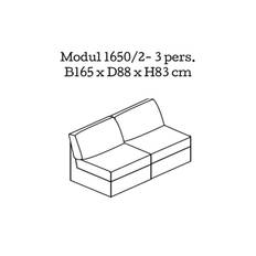 Home Group Vision Modulsofa (3. pers. - B165 cm. 2 hynder, Austin)