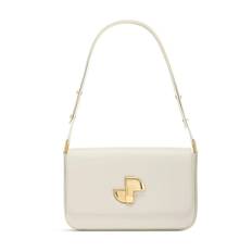 Patou, Taske, Dame, Beige, ONE SIZE, Læder, Off-White Læder Logo Plaque Taske