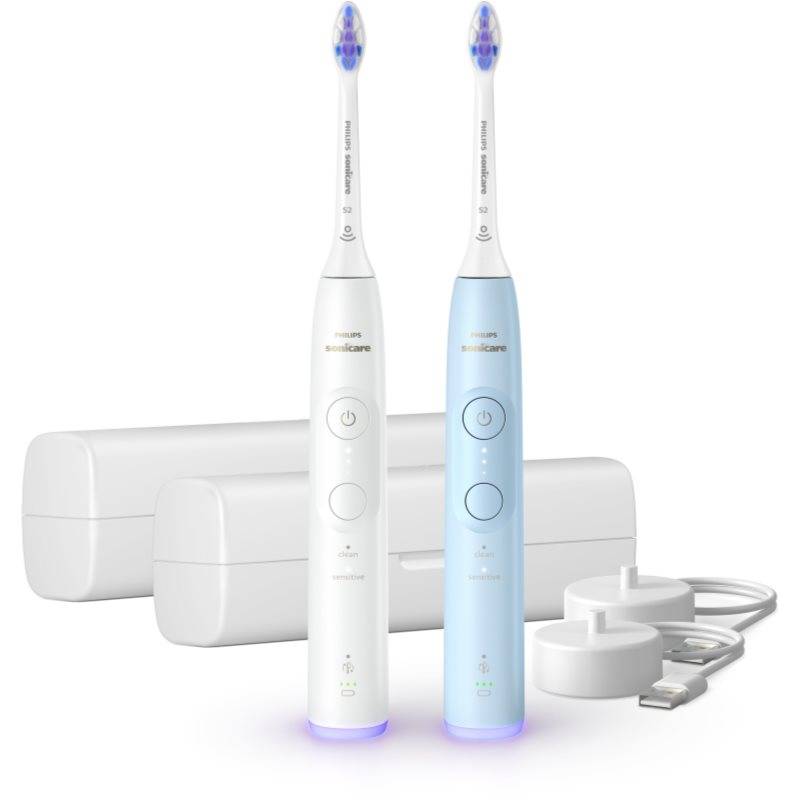 Philips Sonicare 6100 sæt med 2 tandbørster med rejseetuier - 2 stk.