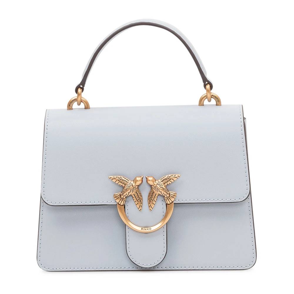 PINKO Mini Love Bag One Top Handle - Tasker - Dame - Blå - ONE SIZE - Bomuld