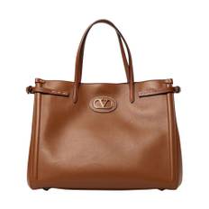 Valentino Garavani, Taske, Herre, Brun, ONE SIZE, Læder, Stud Læder Tote Taske