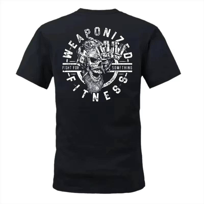 New Summer Men's Military-style Tactical Pattern T-shirt High-quality Fabric Street Fashion Style 100% Pure Cotton Soft Material - XXL / 2 (XXL)
