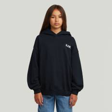Girls Hooded Oversized Sweater - Dark blue - girls - 152