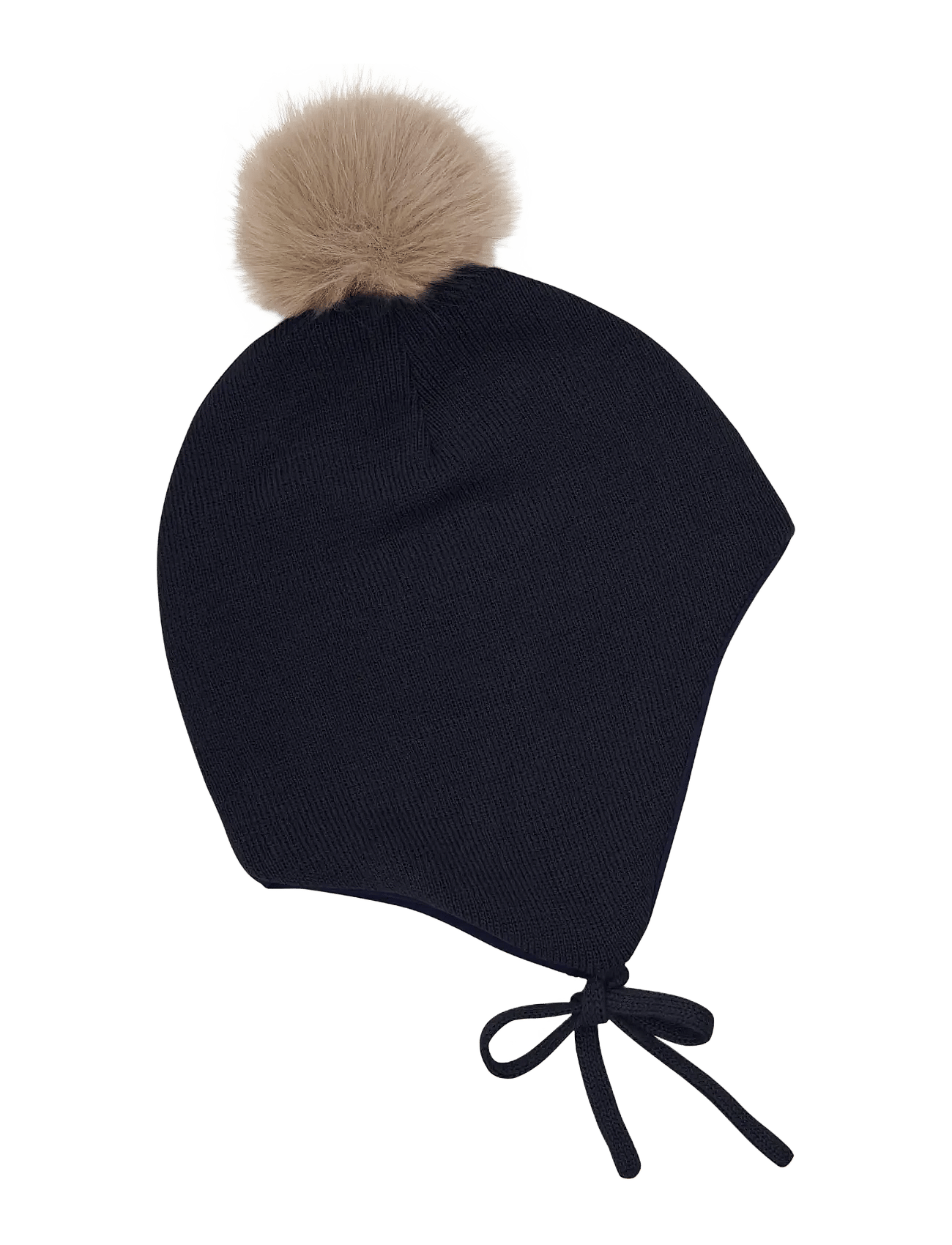 MINYMO Hat W. Detachable Fake Fur | Navy | 9-12M