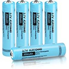 Uppladdningsbara batterier AAA, 3,7 V 350 mAh Li-ion uppladdningsbart batteri, ICR10440, Triple A, för ficklampa, Romote Control,4 pack, PKCEL