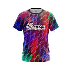 900 Global Psychedelic Electric Wave CoolWick Bowling Jersey