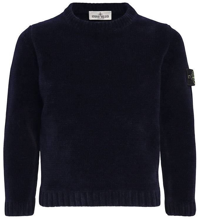 Stone Island Bluse - Velour - Navy Blue - Stone Island - 14 år (164) - Bluse