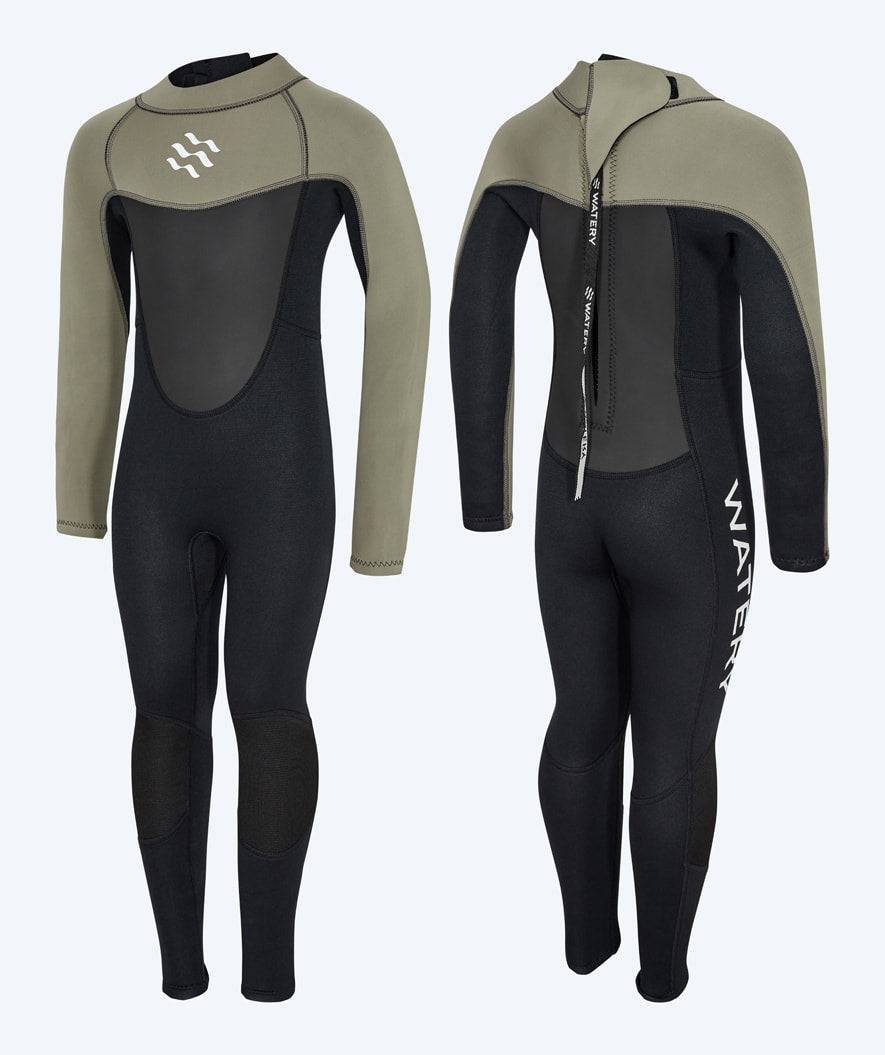 Watery våtdräkt för barn - Gecko (3mm) - Dust Grön - Vätdräkt SUP / Surf / Kajak