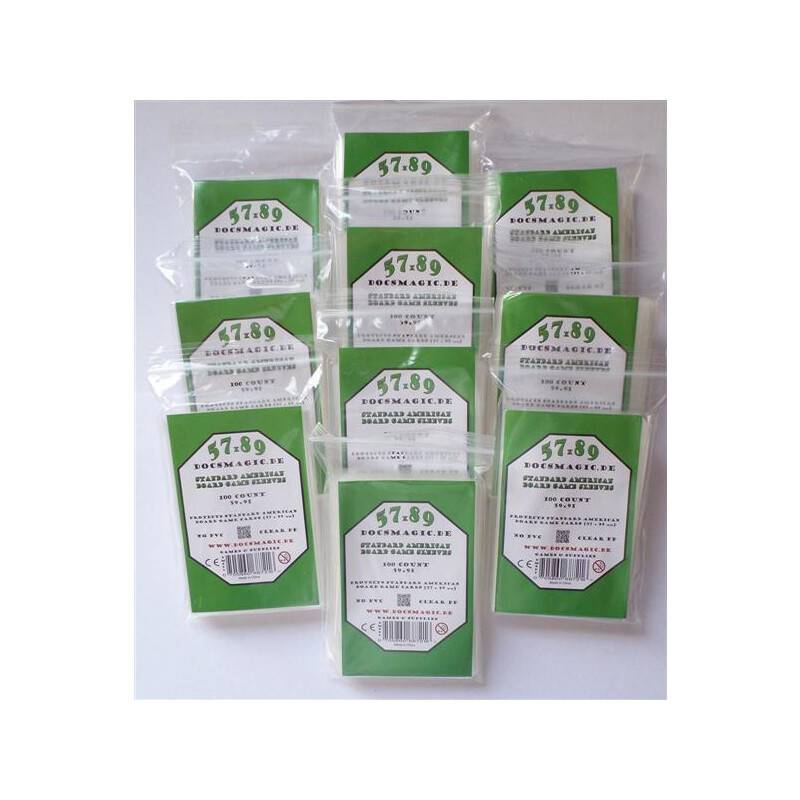 1.000 Docsmagic.de Standard American Board Game Sleeves - 10 Packs...