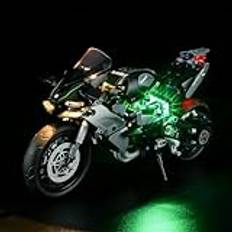 BRIKSMAX LED-lampa för Lego Kawasaki Ninja H2R motorcykel 42170 – Kompatibel med Lego Technic byggstenar modell – utan Lego-set