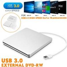 Usb 3.0 extern cd/dvd-brännare dvd-rom optisk enhet spelare slot loading portatil för windows 7/8/10 macs notebook drivrutin