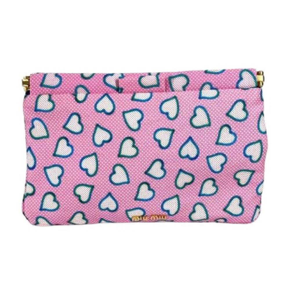 Miu Miu Pre-owned Pre-owned Clutch Taske - Vintage - Dame - Lyserød - ONE SIZE - Læder