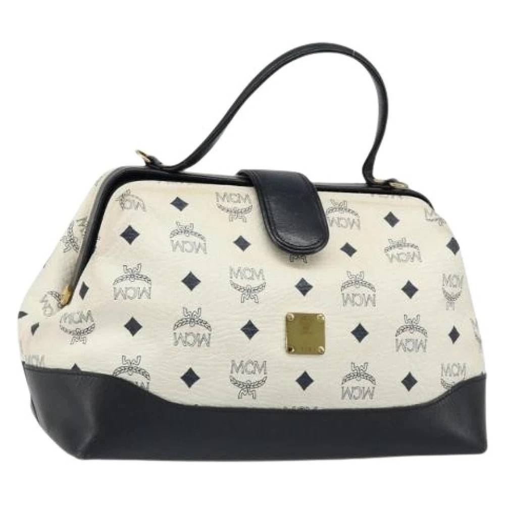 MCM Pre-owned Pre-owned Hand Bag - Vintage - Dame - Hvid - ONE SIZE - Uld