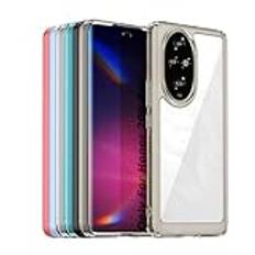 TailTech fodral till HONOR 200 Pro fodral HONOR 200 Pro telefonfodral, transparent akrylfodral kompatibelt med HONOR 200 Pro grått fodral