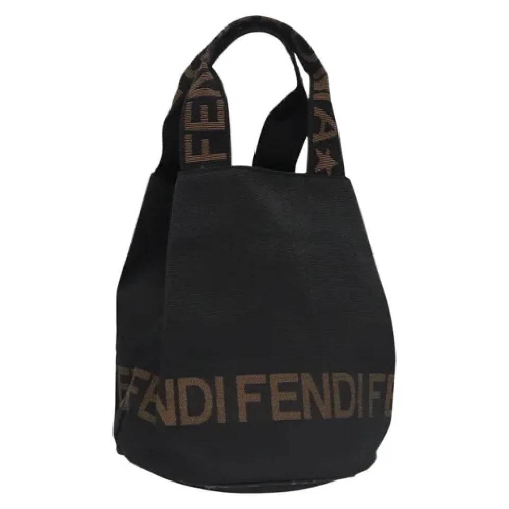 Fendi Vintage Pre-owned nylon hndtasker - Vintage - Dame - Brun - ONE SIZE - Nylon
