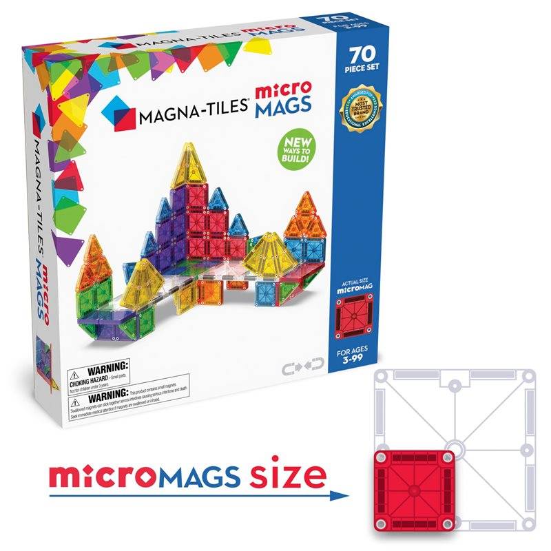 Magna-Tiles microMAGS, 70 bitar
