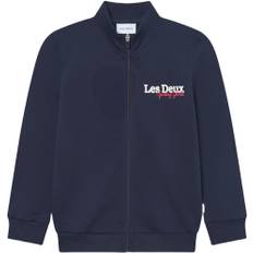 Les Deux Racing Zipper Track Sweatshirt Kids Str 146/152 - Dark Navy Sweatshirts hos Magasin