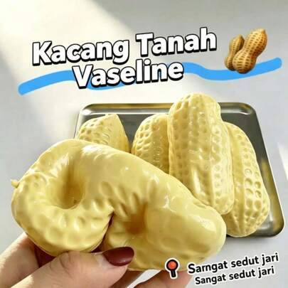1 st kokosboll jordnöt squishy-leksak, Crunchy Butter squishy, formbar icke-studsande klämleksak för stresslindring, 441671233 - Multifärgad (En-Storlek)