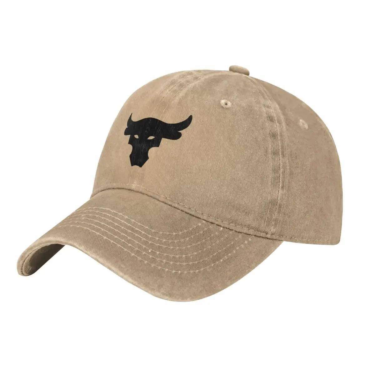 Brahma Bull The Rock Project Gym Basebollkeps Svart Logga Unisex Dam Solskydd Hip Hop-kepsar Sommar Löpning Hippie Snapback-keps cm beige