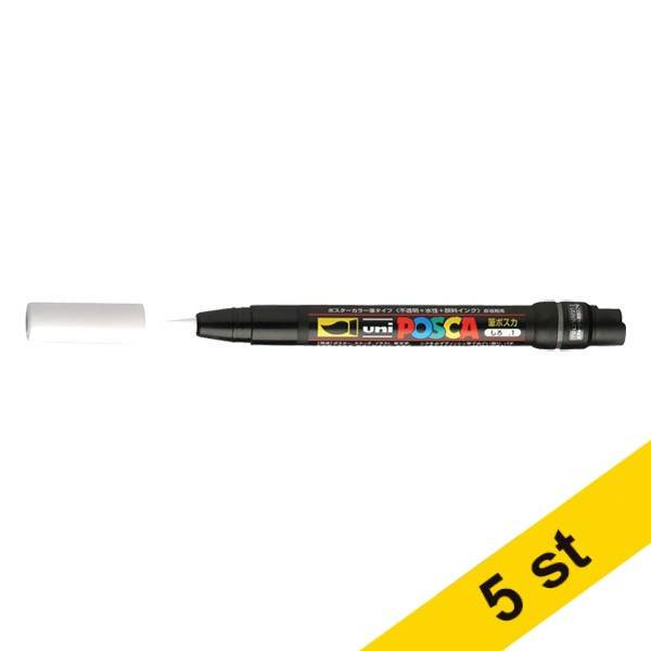 POSCA PCF-350 Märkpenna 1mm vit pensel | 5st