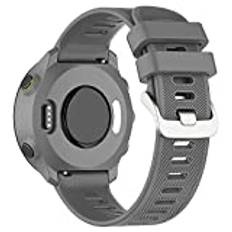 ACTECH Armband Kompatibel med Garmin Forerunner 55 Armband, Garmin Forerunner 158 Armband, Justerbar Silikon Byt Band Armband, Grå, Mjuk