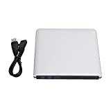 Extern DVD-enhet, USB 3.0 Slim Bärbar CD/DVD +/- RW-enhet/DVD-spelare för Bärbar Dator CD-ROM-brännare Kompatibel med Bärbar Stationär PC Windows för MacBook(Silver)