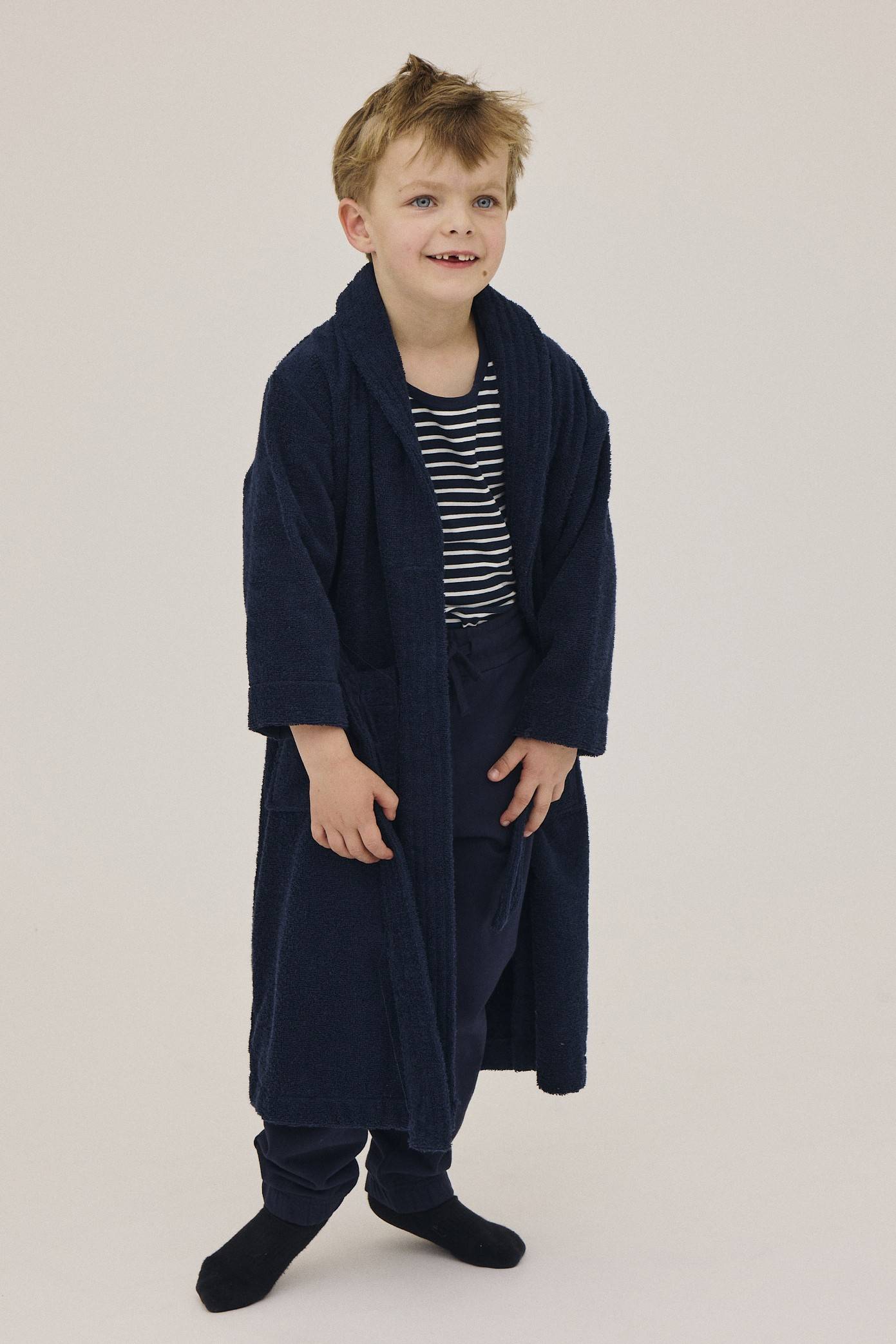 Magasin Maki 2BG Stl. 67 år / 116122 cm unisex Morgonrockar - Dress Blues (6-7 år / 116-122 cm)