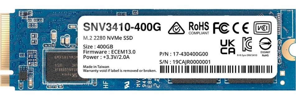 Synology SNV3410 Intern SSD - M.2 PCI Express 3.0, NVMe - 400GB
