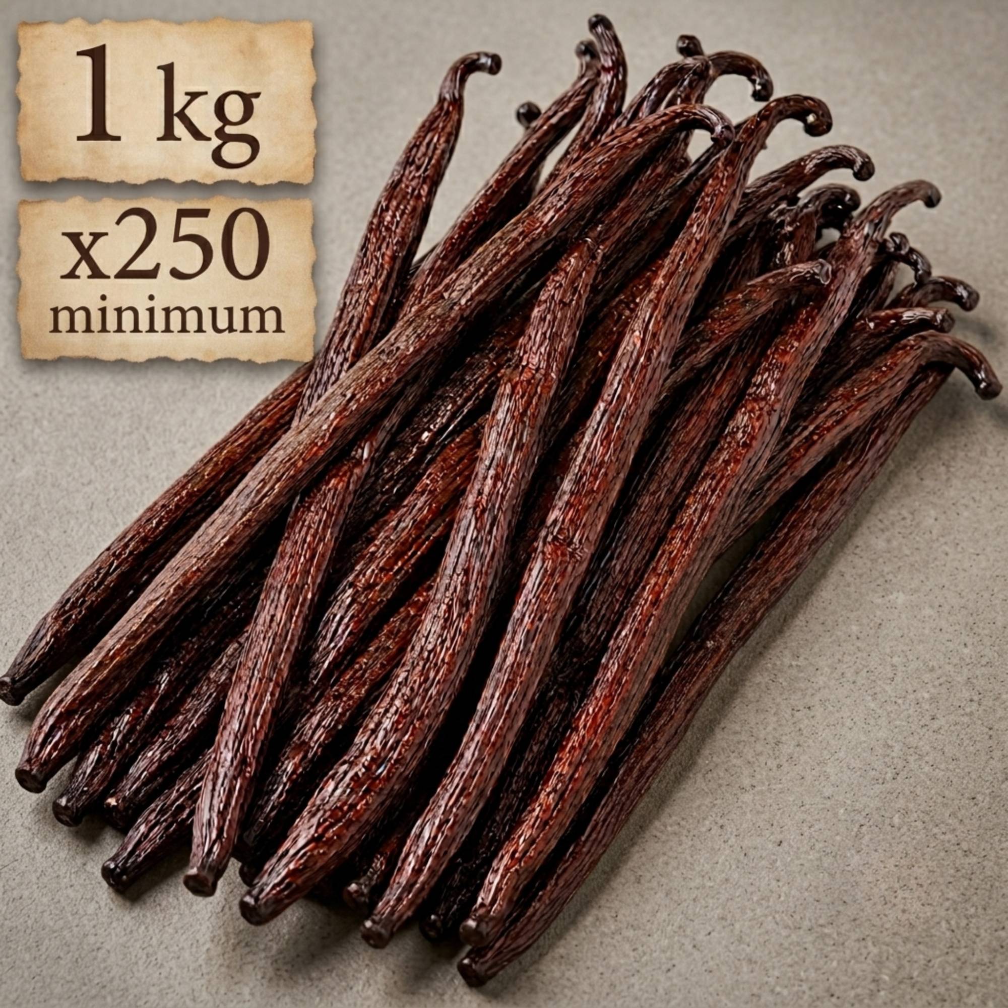 1 Kg Of Grand Cru Vanilla Pods • Gourmet Quality Vanilla • Soft And Fleshy Pod • Long Shelf Life • Pro Selection 1kg Kilo Vanilla Natura